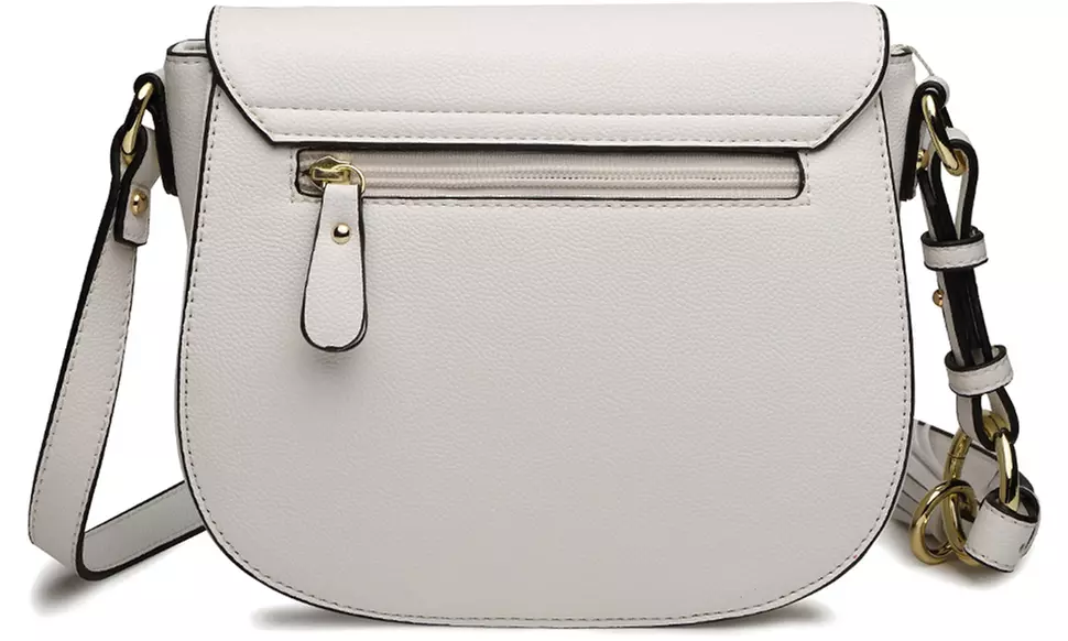 Women Fashion PU Leather Cross Body Saddle Bag