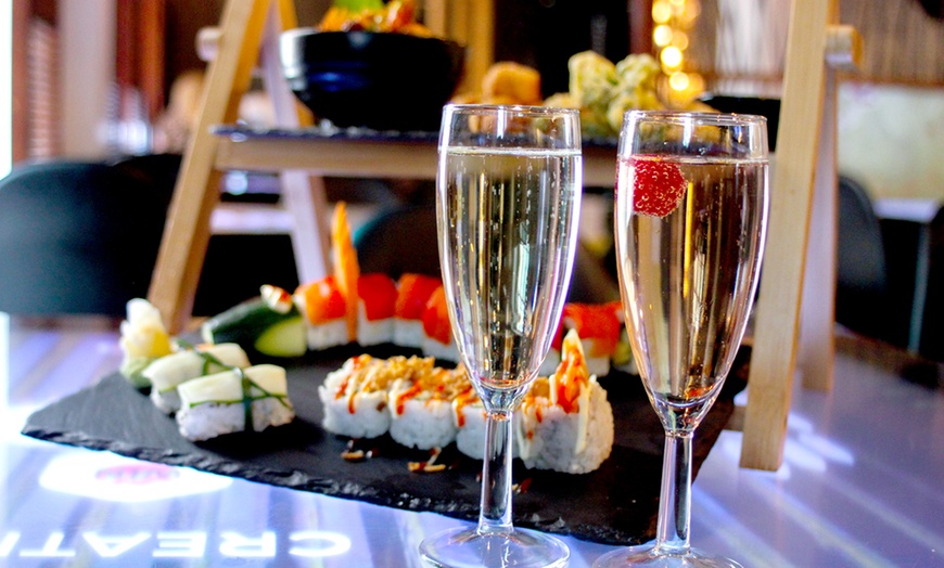 Image 2: Price Drop- Act Fast! - Sushi & Asain Tapas Afternoon Tea with Fizz!