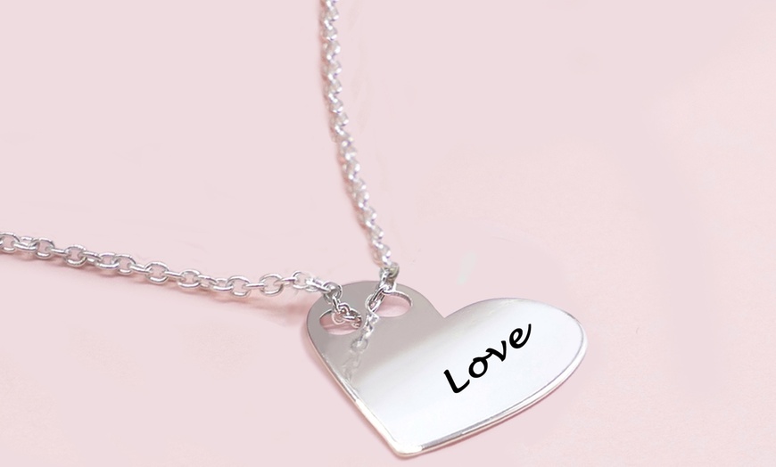 925 Silver Engraved Necklace | Groupon Goods