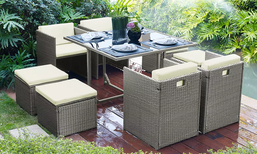 Four-Seater Cube Set (£279.98) With Foot Stool (£379), With Free Delivery (Up to 73% Off) - Primary Image