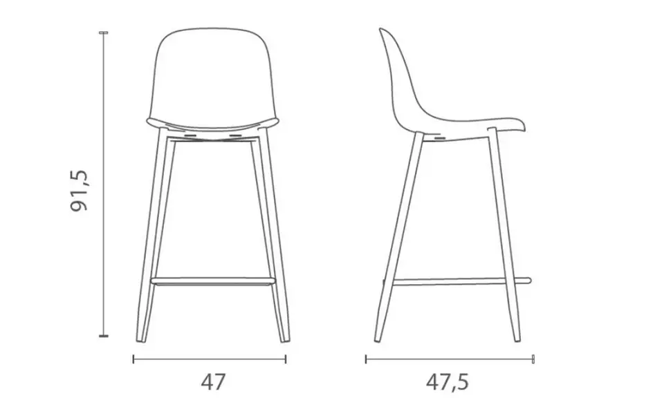 Set di 4 sgabelli Mira