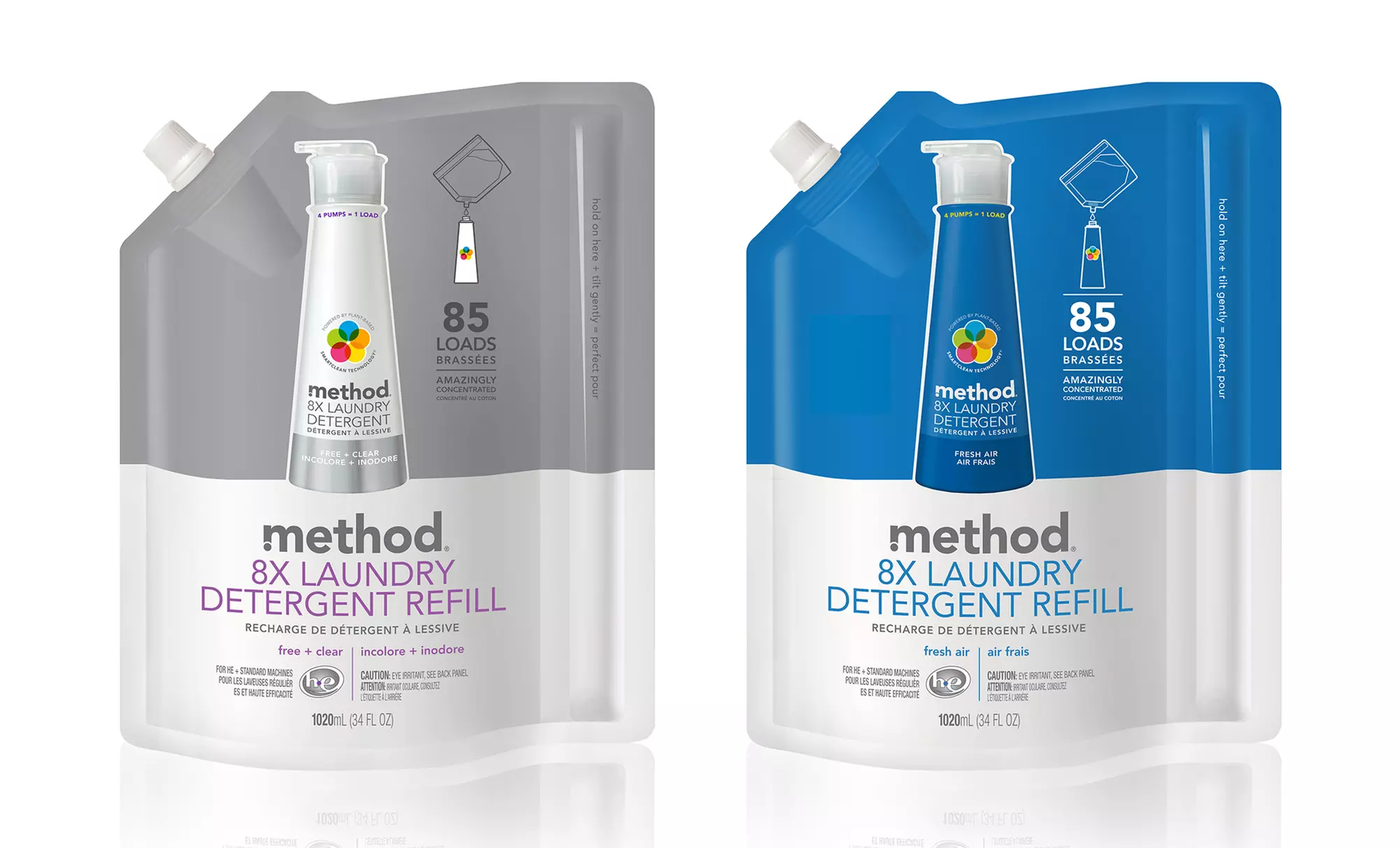 Method Fresh Air or Fragrance-Free Laundry Detergent Refill; 6-Pack of 85-Load Refills + 5% Back in Groupon Bucks - Primary Image