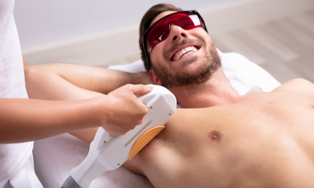 1, 3 o 6 sesiones de depilación con láser de diodo para hombre