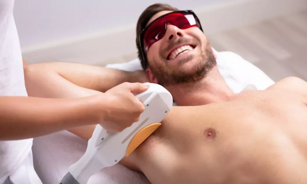 1, 3 o 6 sesiones de depilación con láser de diodo para hombre