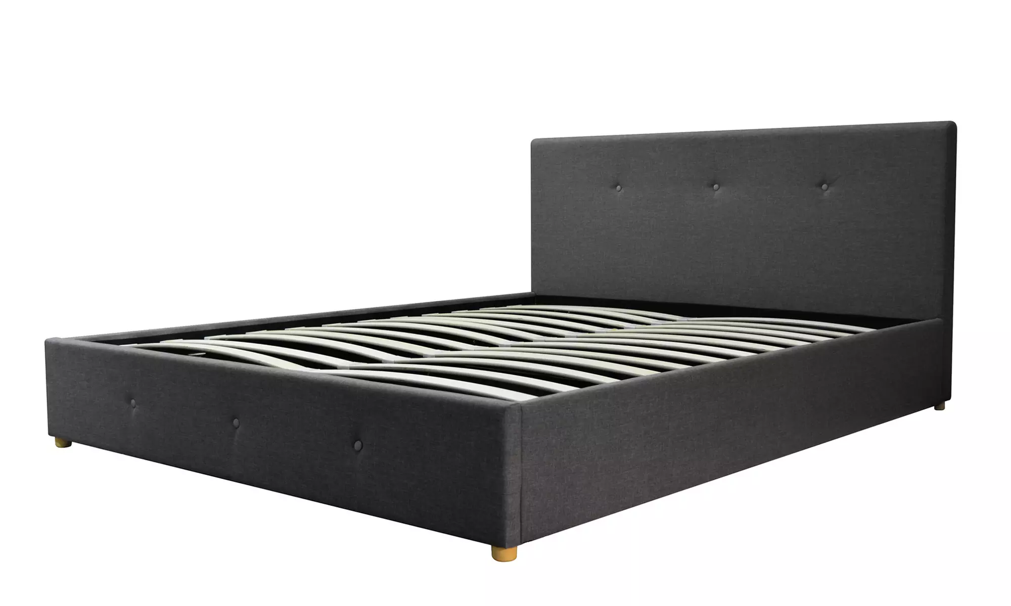 Lit coffre majestueux tissu capitonné Sampur