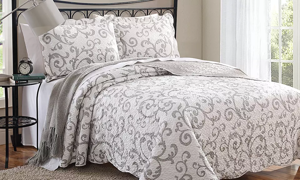 Loreal Vermicelli Quilt Set (3-Piece) - Second Medium