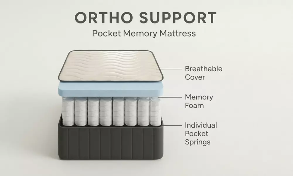 Sareer Oscar Bed Frame with Pocket Sprung Mattres