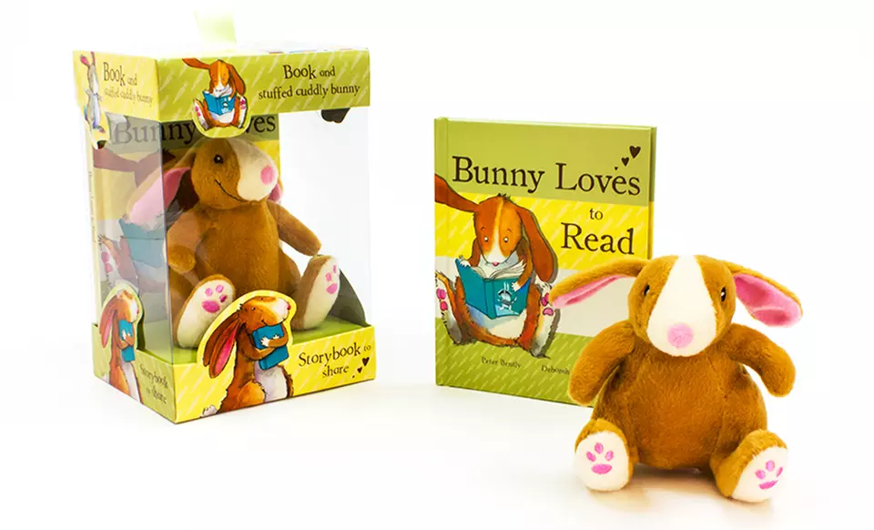 Bunny Loves to Read Children's Book and Plush Toy Set - Primary Image