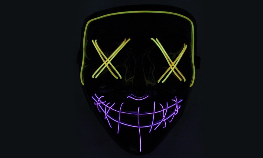 Image 10: Halloween LED Purge Mask Light Up Funny Masks