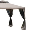 Image 4: Outsunny 3m x 3m Gazebo with Net Curtains, Stylish Metal Design