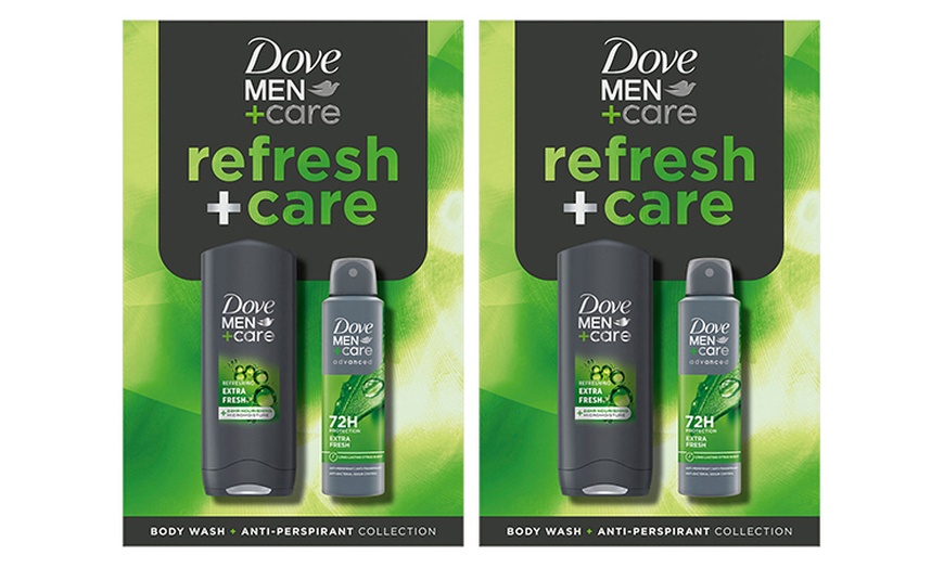 Image 5: One, Two, Three or Four Dove Men+Care Refresh+Care Duo Gift Set