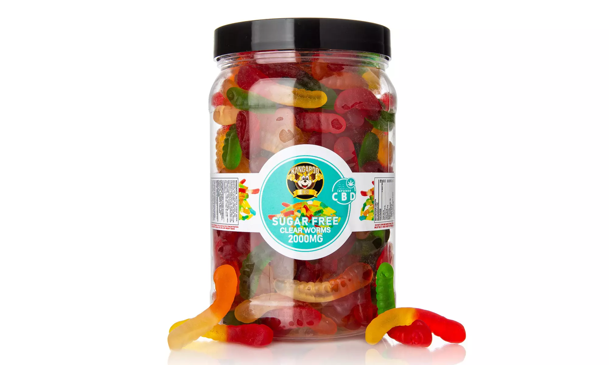 Sugar-Free High Potency CBD Gummy Worms from Kangaroo CBD