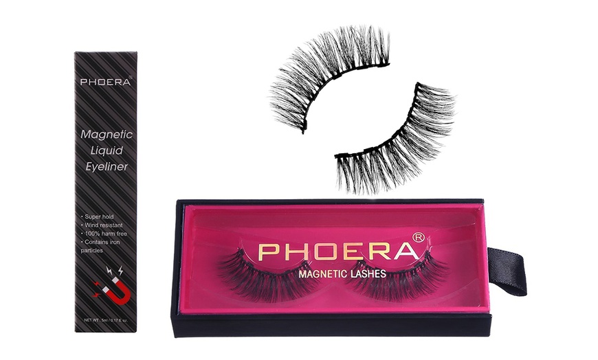 Image 5: One or Two Phoera Magnetic Eyeliners and Eyelashes