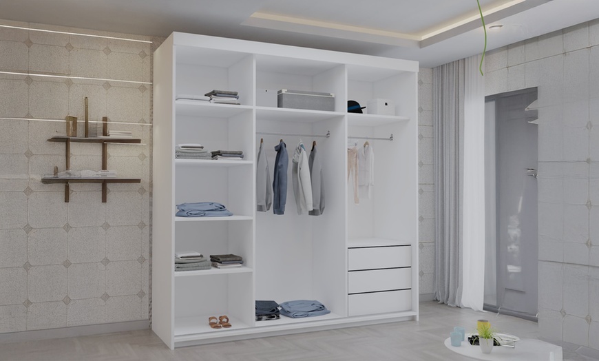 Image 2: Riga Sliding Mirror Door Wardrobe