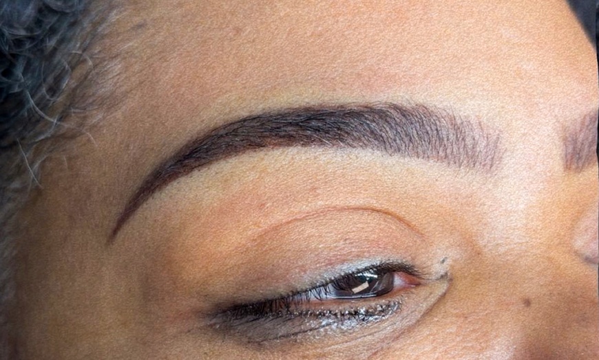 Image 2: Get One Nano Brow Session with touchup or One Ombre Microshading Job
