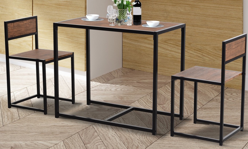 Image 7: Industrial Dining Table Stool Set