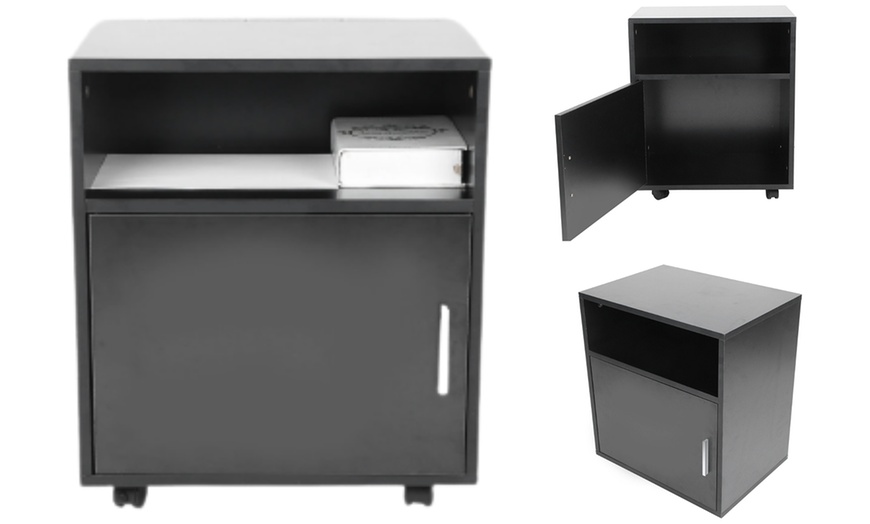 Image 1: MDF Mobile File Cabinet