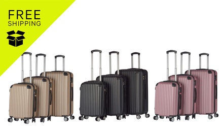 Free Shipping: Milano Slim Line Luggage- Rose Gold 3pcs/Set - 151165