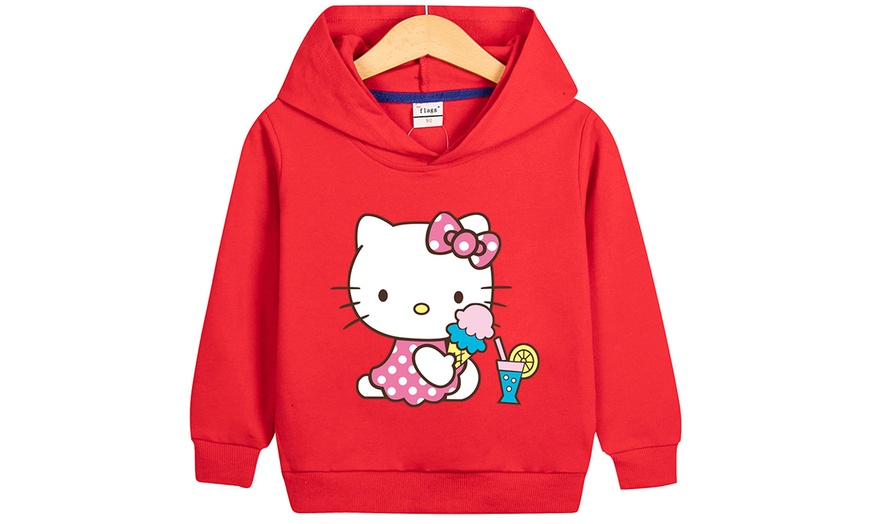 Image 8: Children's Hello Kitty Inspired Hooded Sweatshirt