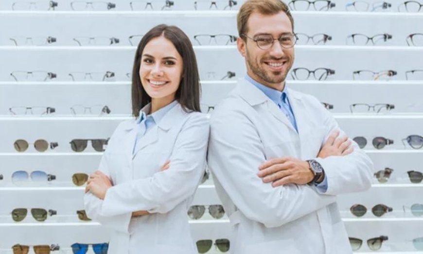 Image 1: Eye Test Or Contact Lens Test & €125 Towards Glasses Or Sunglasses
