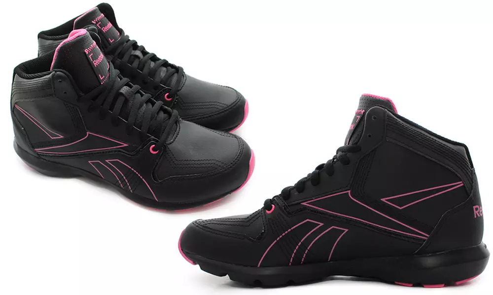 Reebok Damen-Dance-Hallenschuh STUDIO BEAT MID V in Schwarz-Pink für 39,95 € (27% sparen) - Primary Image