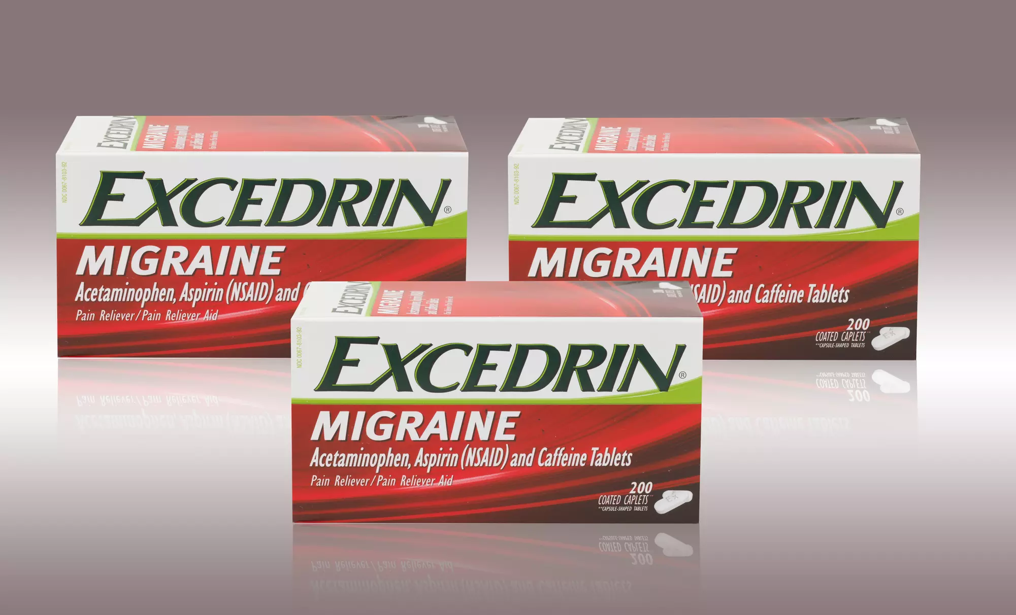 Excedrin Migraine Caplets; 3-Pack of 200 ct. Bottles + 5% Back in Groupon Bucks - Primary Image