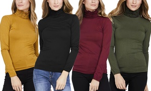 Ruffle Polo Neck Jersey Top