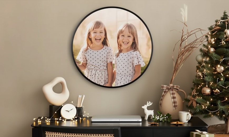 Image 3: Personalisierbares Foto in rundem Rahmen