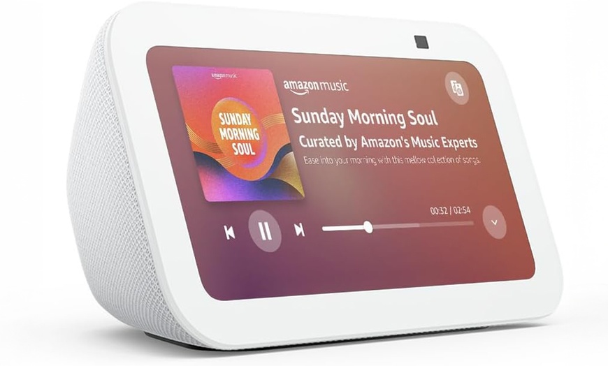 Image 10: New Amazon Echo Show 5 (3rd Gen) Smart Display - 5.5'', Deeper Bass, Camera Cover, Smart Home Hub