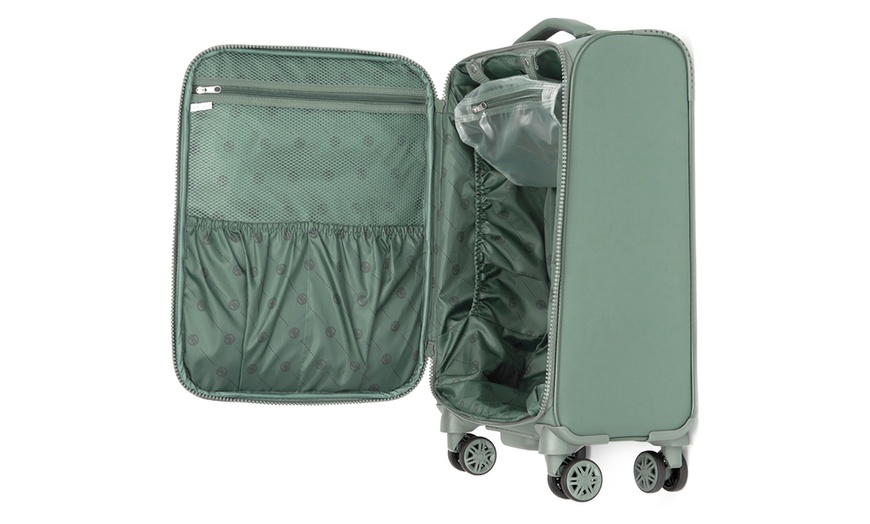 Image 10: Maleta blanda ligera de 20 pulgadas con neceser extraíble