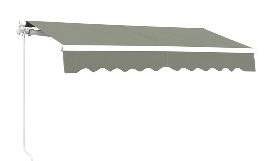 Image 3: Large Coverage Retractable Outdoor Door Awning