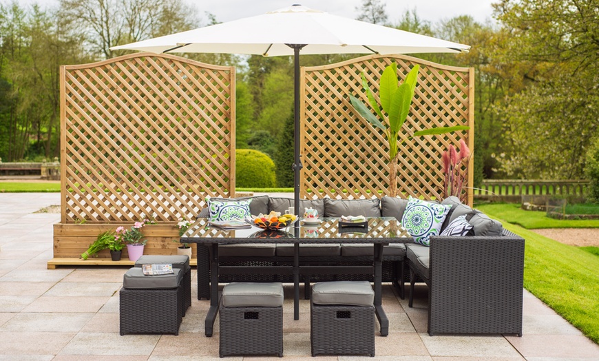 Image 5: Corner Rattan Cube Set