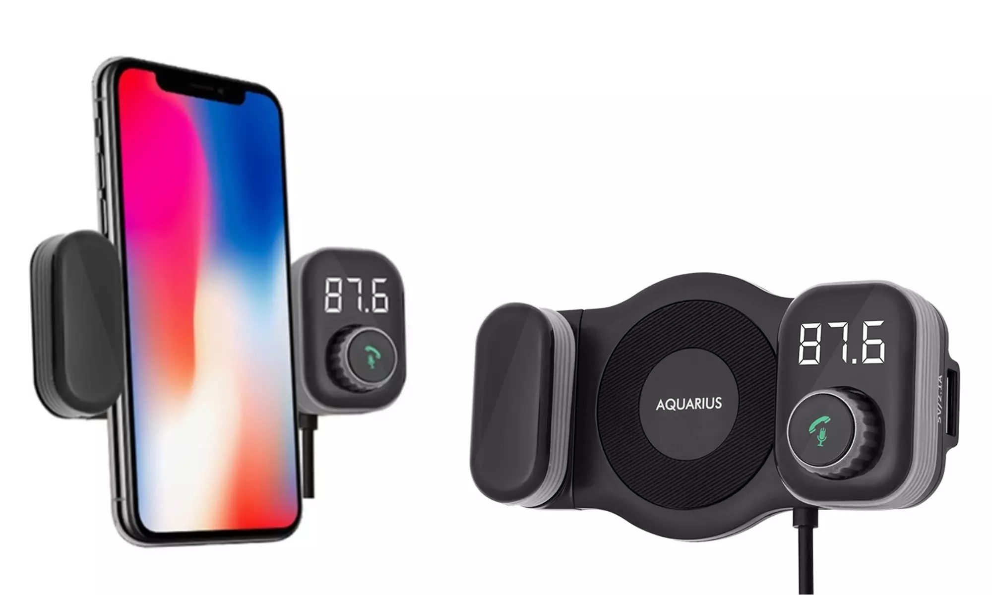 Kit mains libres bluetooth et transmetteur audio via la radio FM de la voiture - Primary Image