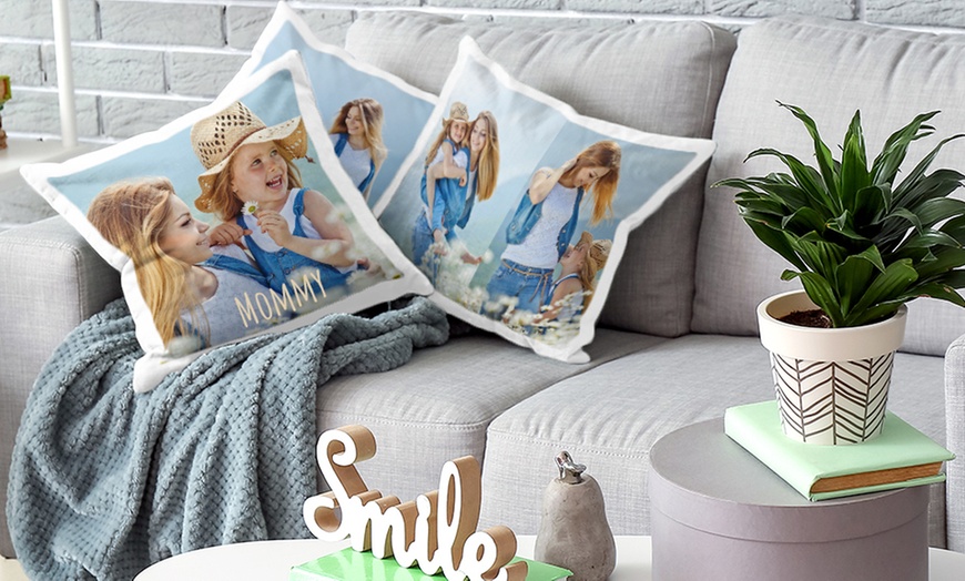 Image 5: Classic or Premium or Standard Personalised Photo Cushion 