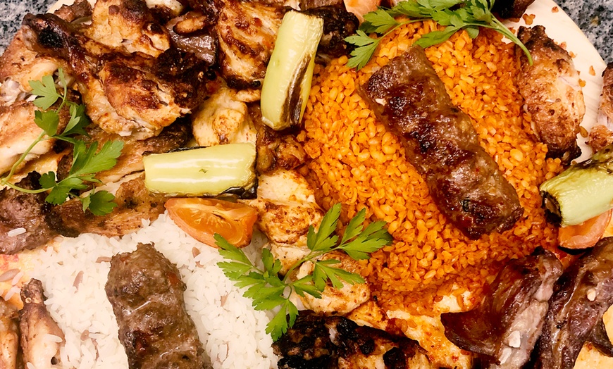 Image 2: Starter, Grill Combo or Veg Shish, & Drink for 1 or 2/Platter for Four