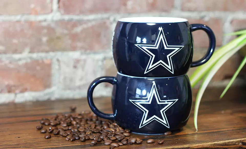Set of 2 Stackable NFL 14 Oz. Relief Mugs - Primary Image