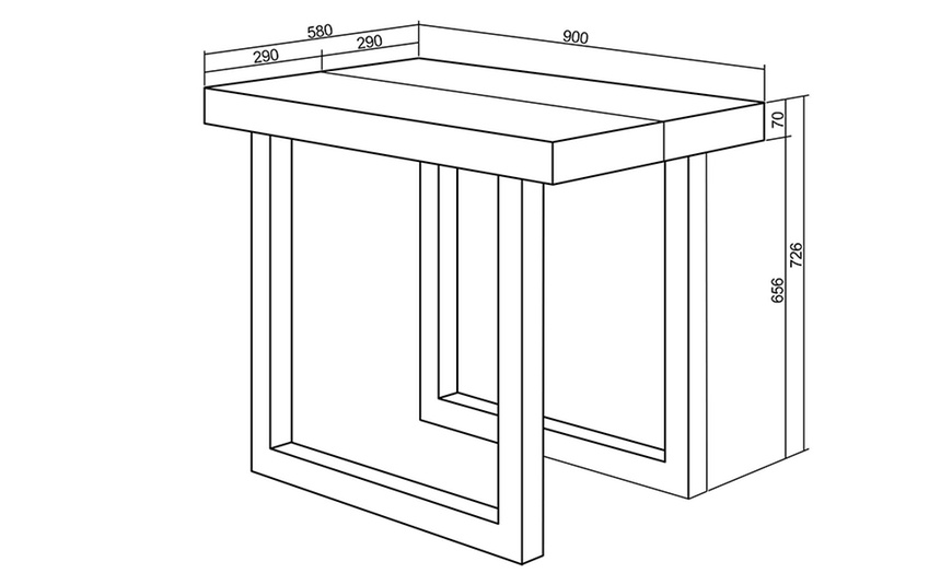Image 40: Uitschuifbare consoletafel