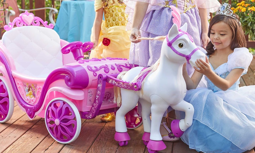 Image 5: Huffy Disney® Princess Horse and Carriage Ride-On