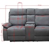 Image 8: Sorento Three Seater Fabric Corner Reclining Sofa 
