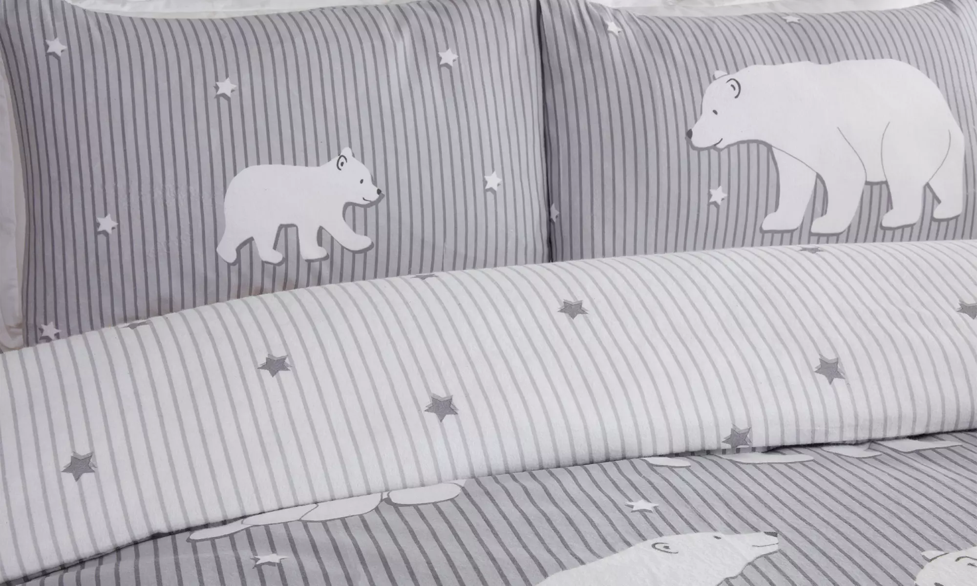 Polar Bear Brushed Cotton Duvet Set