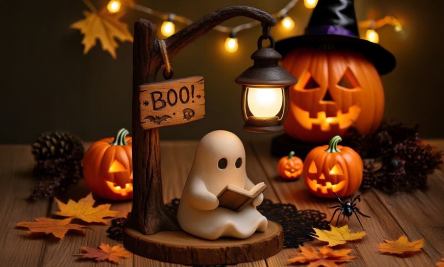 Image 1: Halloween Ghost Reading Lamp