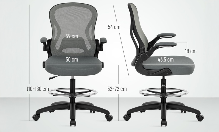 Image 4: Vinsetto Ergonomic Mesh-Back Chair