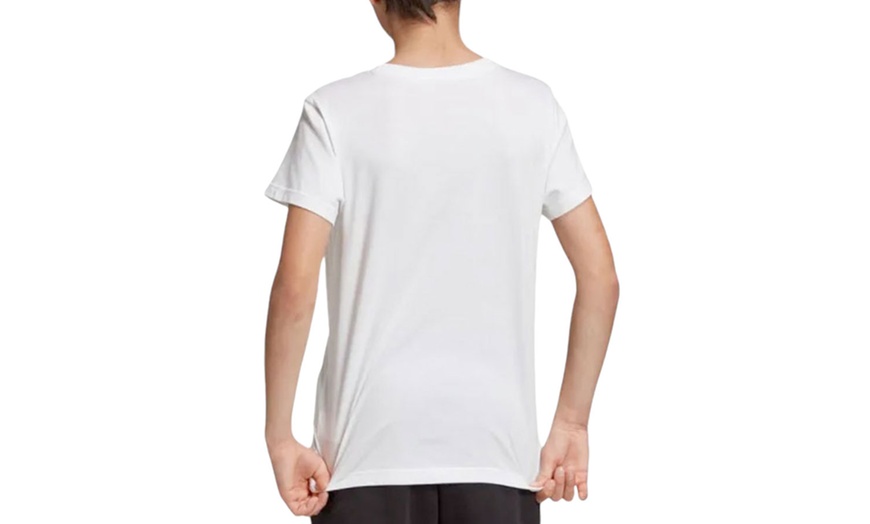 Image 32: Adidas Boys' Unisex Cotton Crew Neck Short Sleeve T-Shirt