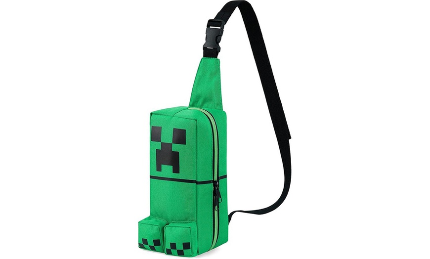 Image 2: Minecraft Inspired Crossbody Sling Bag