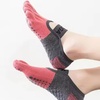 Image 3: Yoga Pilates Socks - Full Toe, Non-Slip Grip, Breathable Cotton
