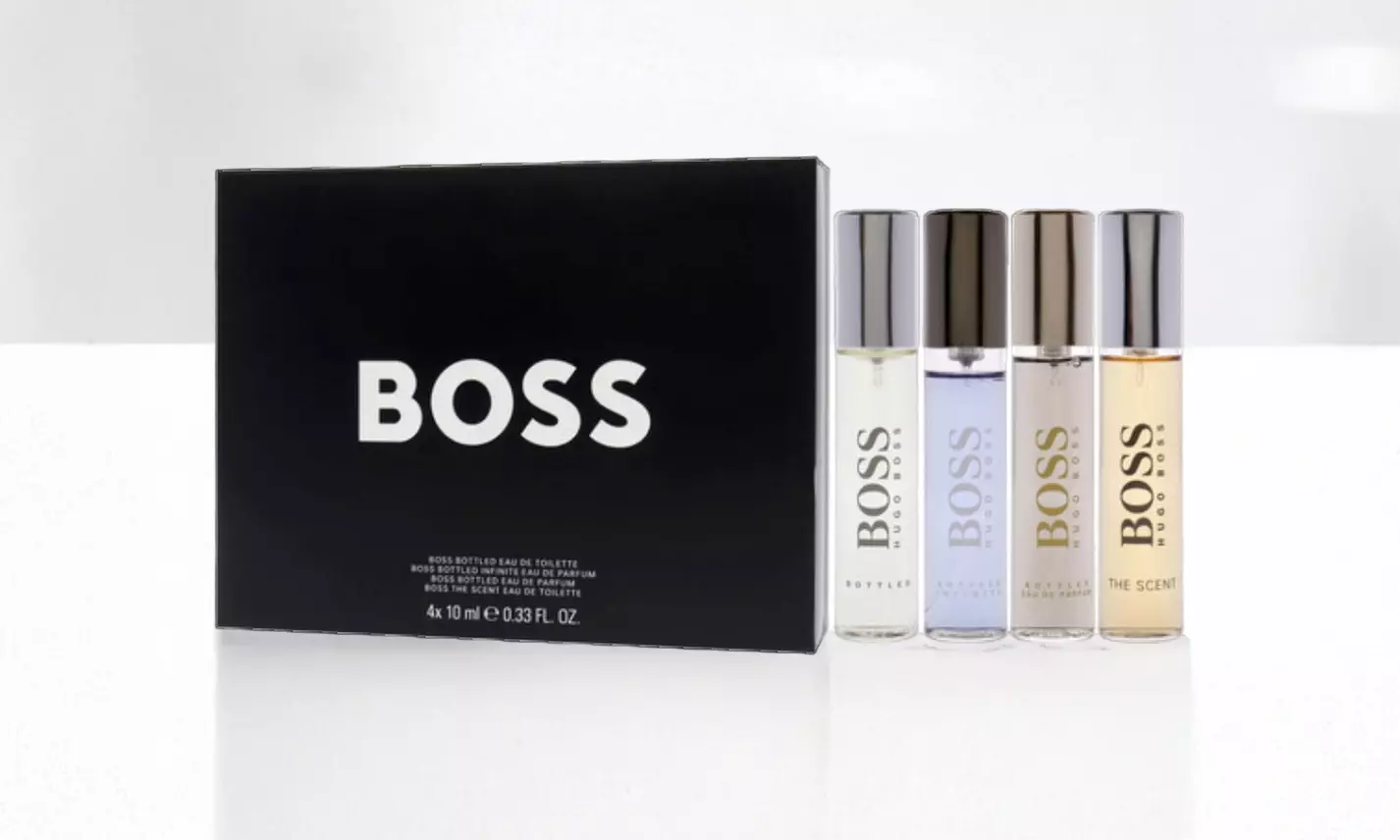 Hugo Boss 4 Piece Gift Set for Men - 0.33 Fl. Oz. Each