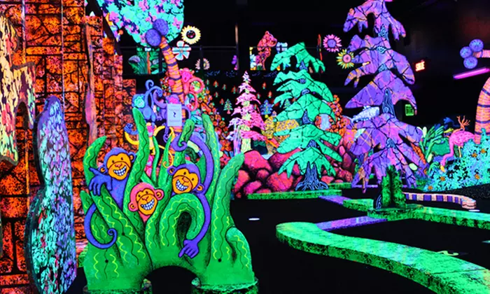 One Round of Glow-in-the-Dark Mini Golf for Two or Four at Putting Edge (Up to 52% Off) - Primary Image