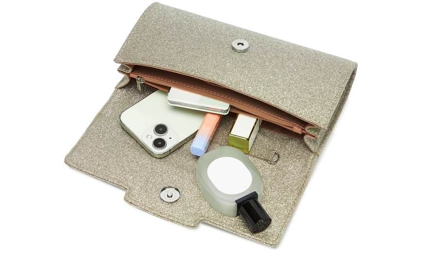 Image 13: Miss Lulu Crystal-Embellished Evening Clutch