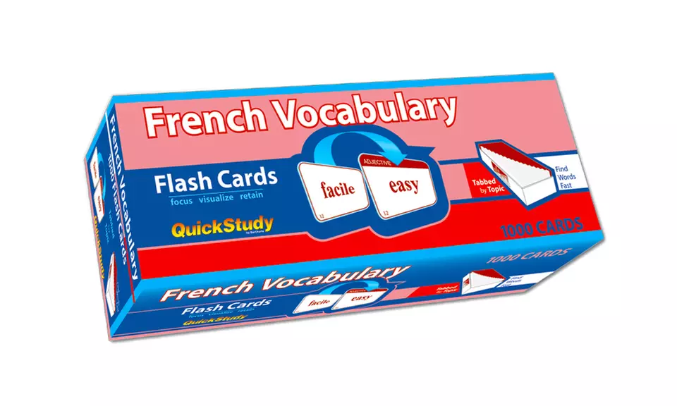 Set of 1,000 French Vocabulary Flash Cards - Primary Image
