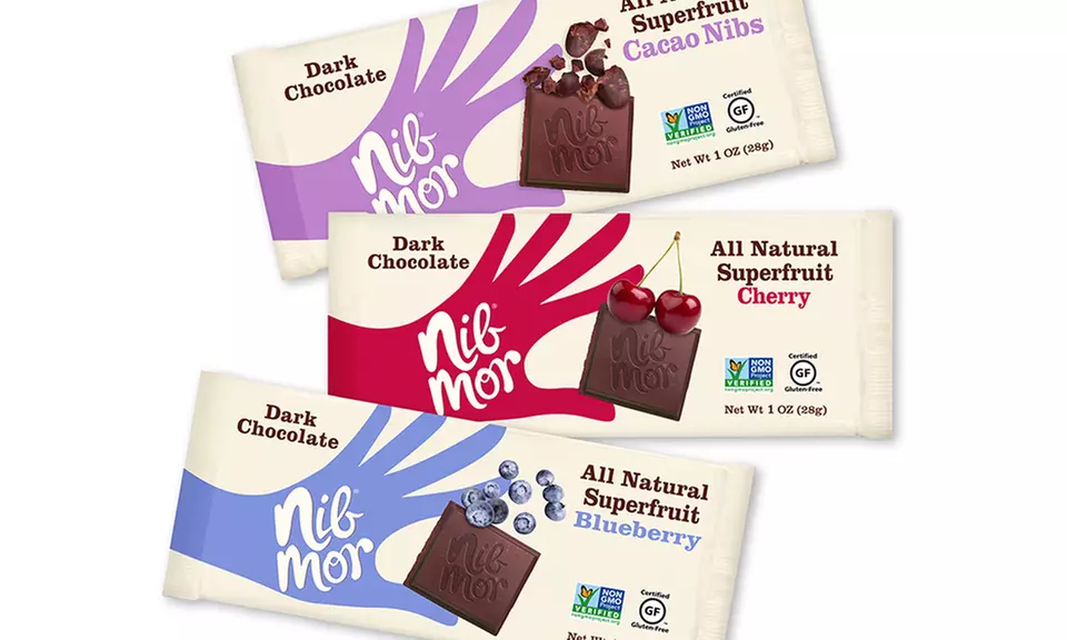 NibMor All-Natural Superfruit Dark Chocolate Bars (12-Pack)   - Primary Image